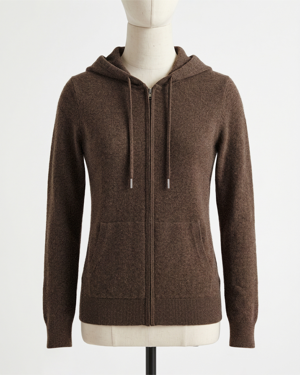 Mongolian Cashmere Full-Zip Hoodie